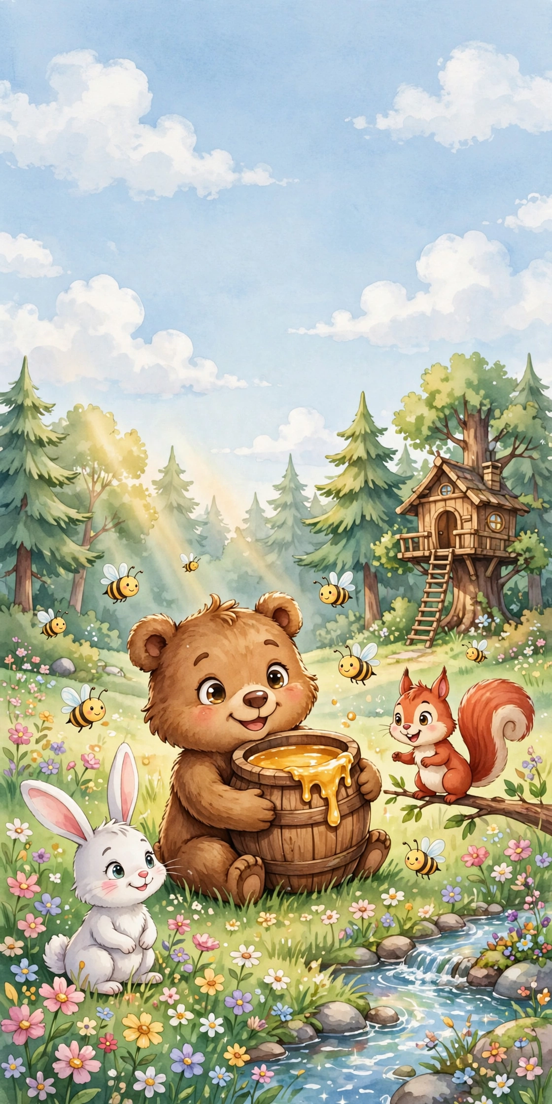 Portada de El oso que aprendió a compartir